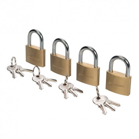 Keyed Alike Padlocks Set 4pce, 40mm