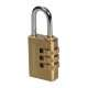 Combination Padlock Brass, 3-digit