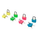 Hi-Vis Brass Padlocks Set 4pce, 20mm