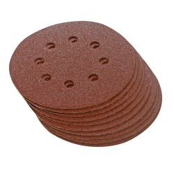 Hook & Loop Discs Punched 125mm 10pk, 60 Grit