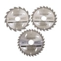 TCT Circular Saw Blades 16, 24, 30T 3pk, 160 x 30 - 20, 16, 10mm rings