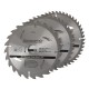 TCT Circular Saw Blades 24, 40, 48T 3pk, 200 x 30 - 25, 18, 16mm rings