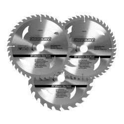 TCT Circular Saw Blades 24, 40, 48T 3pk, 205 x 30 - 25, 18, 16mm rings