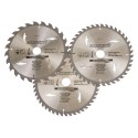 TCT Circular Saw Blades 24, 40, 48T 3pk, 230 x 30 - 25, 20, 16mm rings