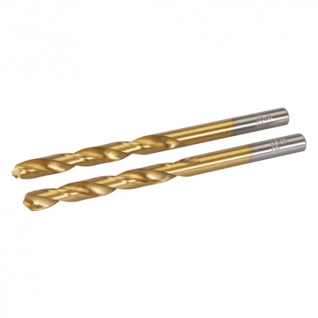 HSS Titanium-Coated Drill Bits 2pk, 6.0mm