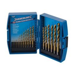 Titanium-Coated HSS Drill Bit Set 17pce, 17pce