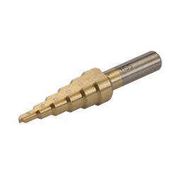 Titanium-Plated HSS Step Drill, 4 - 14mm