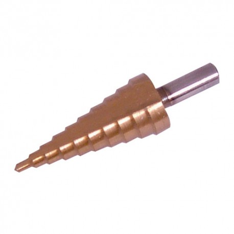 Titanium-Coated HSS Step Drill, 4 - 22mm