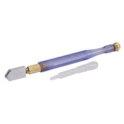 Lubricated Alloy Steel Glass Cutter, 175mm