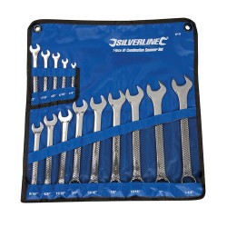 Combination Spanner Set 14pce, 1/4 - 1-1/4"