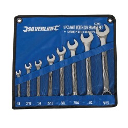 Whitworth Spanner Set 8pce, 1/8 - 9/16"