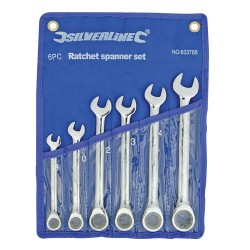 Fixed Head Ratchet Spanner Set 6pce, 8 - 17mm