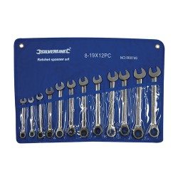 Fixed Head Ratchet Wrench Set 12pce, 8 - 19mm