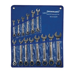 Fixed Head Ratchet Spanner Set 14pce, 8 - 24mm