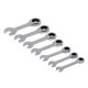 Stubby Ratchet Spanner Set 7pce, 8 - 19mm