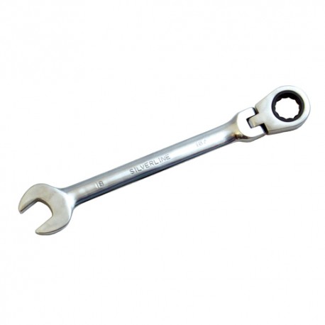 Flexible Head Ratchet Spanner, 18mm