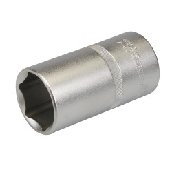 Silverline - Długa metryczna nasadka sześciokątna 1/2", 30 mm