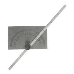 Protractor with Depth Gauge Scale, 150mm