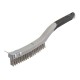 Stainless Steel Wire Brush with Scraper, 3 Row