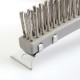 Stainless Steel Wire Brush with Scraper, 3 Row