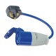 13A-16A Fly Lead Converter, 13A Plug to 16A Socket