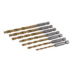 Hex Shank Drill Bit Set 7pce, 3 - 6.5mm