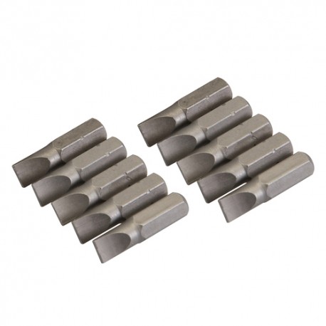 Slotted Cr-V Screwdriver Bits 10pk, 6mm