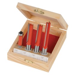 Kitchen Router Bit Set 4pce, 1/2" / 1/4"