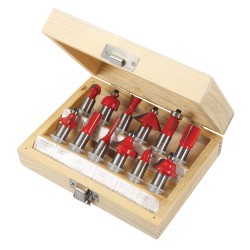 12mm TCT Router Bit Set 12pce, 12mm