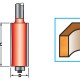 1/4" Flush Trim Cutter, 6.35 x 12.7mm