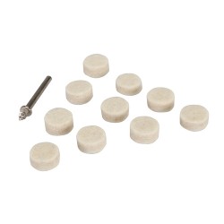 Felt Polishing Wheels Kit 11pce, 13mm