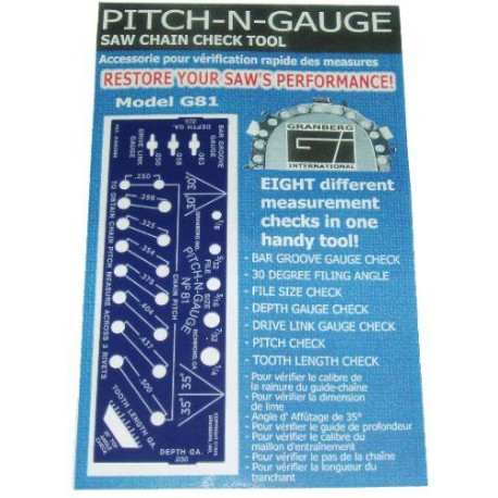 Template for measuring chains