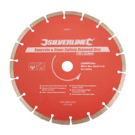 Concrete & Stone Cutting Diamond Blade, 230 x 22.2mm