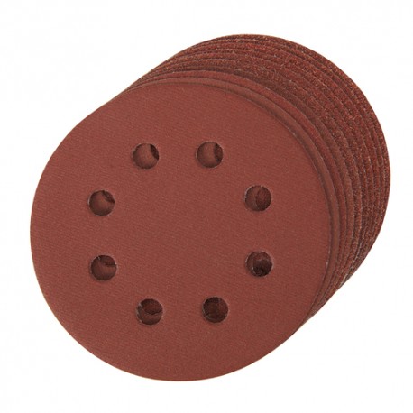 Hook & Loop Discs Punched 115mm 10pce, Assorted Grit