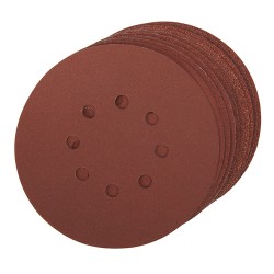 Hook & Loop Discs Punched 150mm 10pce, Assorted Grit