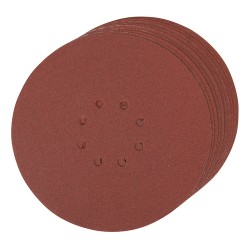 Hook & Loop Discs Punched 225mm 10pk, 120 Grit