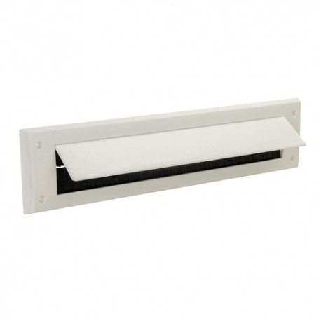 --- Letterbox Draught Seal with Flap, 338 x 78mm White