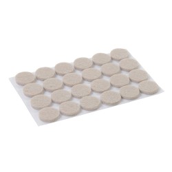 Self Adhesive Felt Pads Protectors 24pk, 20mm Round