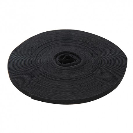 Hook & Loop Self Wrap Black, 10mm x 25m