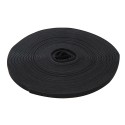 --- Hook & Loop Self Wrap Black, 10mm x 25m