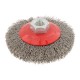 Stainless Steel Crimp Bevel Brush, 100mm - M14