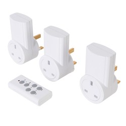 --- Wireless Remote Control Power Socket 3pk, UK