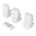 --- Wireless Remote Control Power Socket 3pk, UK