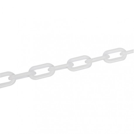 --- Plastic Chain White, 6mm x 5m