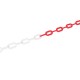 --- Plastic Chain Red/White, 6mm x 5m