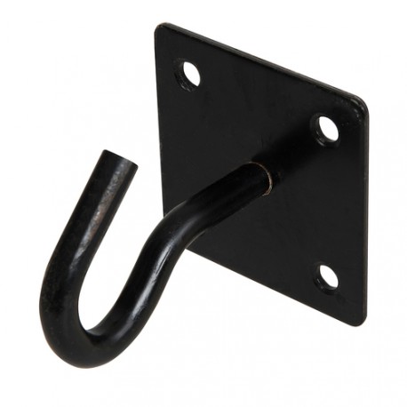 --- Chain Plate, Hook 50mm x 50mm Black