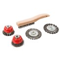 Wire Brush, Cup & Twist-Knot Wheel Set 5pce, 5pce