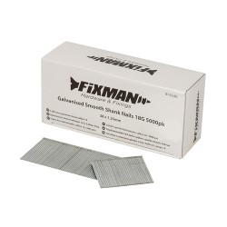 Fixman - Ocynkowane gwoździe z gładkim trzpieniem 18 G, 5000 szt., 38 x 1,25 mm