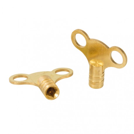 --- Brass Clock-Type Radiator Bleed Keys, 2pk - 11.016