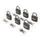 Iron Padlock Keyed Alike 6pk, 50mm